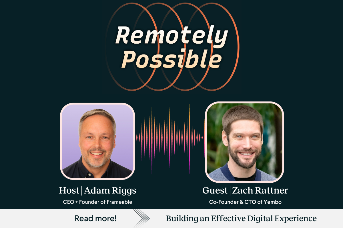 blog podcast title card with adam riggs and zach rattner for remotely possible